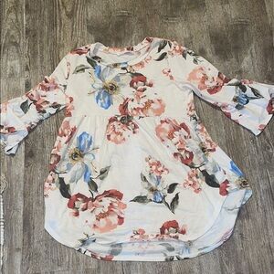 Floral Print Women's Top - Multicolor